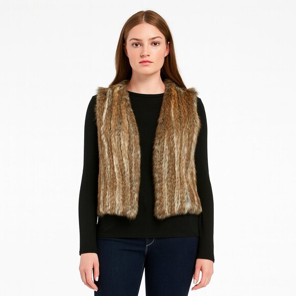 525 America Jackets & Blazers - 525 America Luxe 100% Rabbit Real Fur Vest Size Large